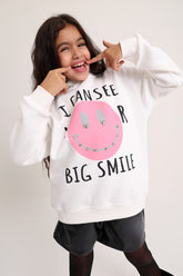 Big Smile Off White Sweatshirt